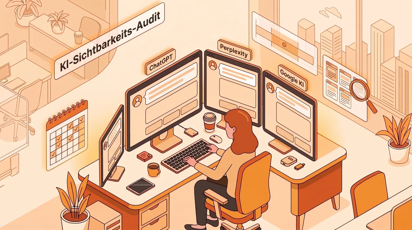 KI-Sichtbarkeits-Audit: Messung bei ChatGPT, Perplexity und Google KI über mehrere Tage